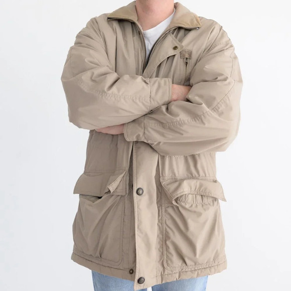 Vintage London Fog Taupe Parka Jacket -  Size 38R - Picture 3 of 15